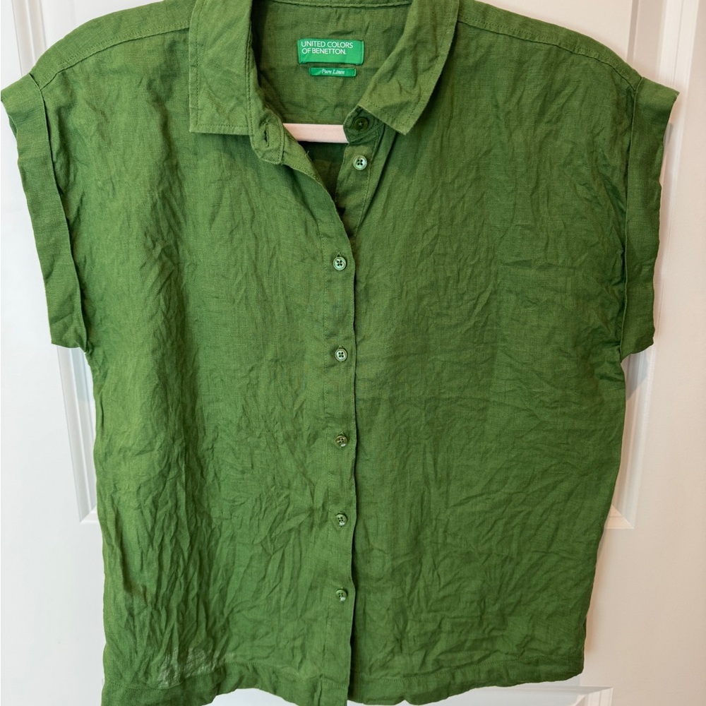Green Button-Up Shirt